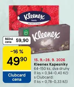 Tesco Kleenex kapesníky nabídka