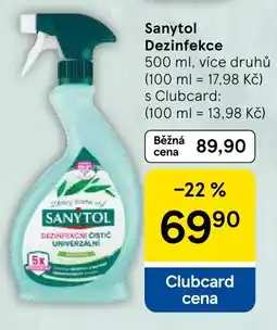 Tesco Sanytol dezinfekce nabídka