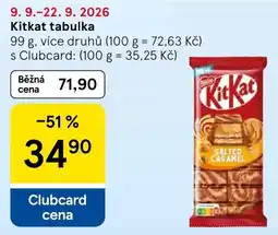 Tesco KitKat tabulka nabídka