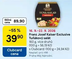 Tesco Franz Josef Kaiser Exclusive Tuňakový salát nabídka