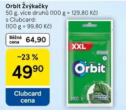 Tesco Orbit žvýkačky nabídka