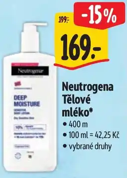 Albert Neutrogena tělové mléko nabídka