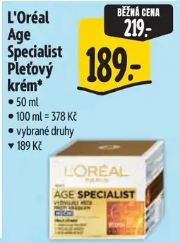 Albert L'Oréal Age Specialist Pleťový krém nabídka