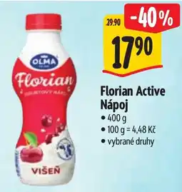 Albert Florian Active Nápoj nabídka