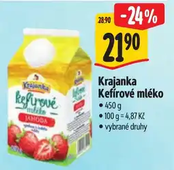 Albert Krajanka kefírové mléko jahoda nabídka