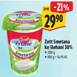 Albert Zott Smetana ke šlehání 30% nabídka