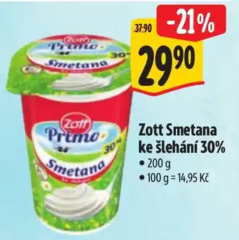 Zott Smetana ke šlehání 30%
