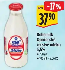 Albert Bohemilk Opočenské čerstvé mléko 3,5% nabídka