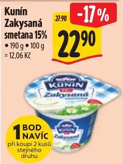 Albert Kunín zakysaná smetana 15% nabídka