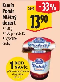 Albert Kunín Mléčný dezert nabídka