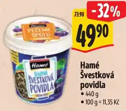 Albert Hamé švestková povidla nabídka