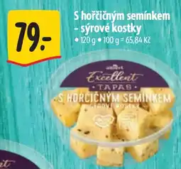 Albert Excellent tapas s hořčičným semínkem sýrové kostky nabídka
