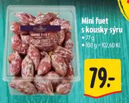 Albert Mini fuet s kousky sýru nabídka