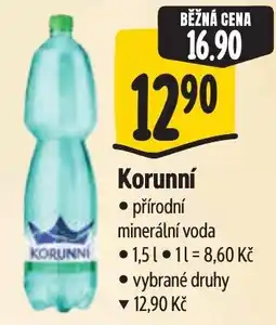 Albert Korunní přírodní minerální voda nabídka