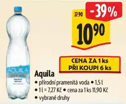 Albert Aquila přírodní pramenitá voda nabídka