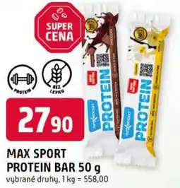 Trefa Max Sport protein bar nabídka