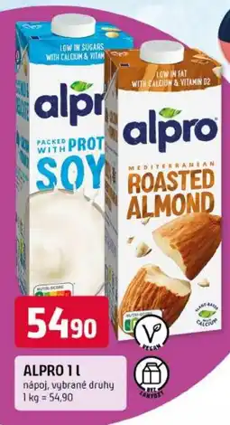 Trefa Alpro nápoj, vybrané druhy nabídka