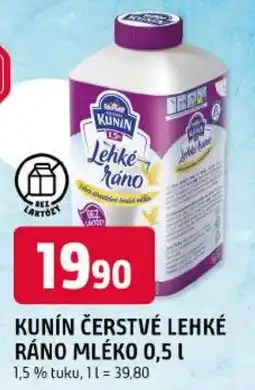 Trefa Kunín čerstvé lehké ráno mléko nabídka