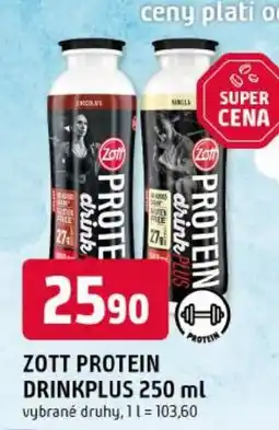 Trefa Zott protein drinkplus nabídka