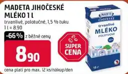 Trefa Madeta jihočeské mléko nabídka