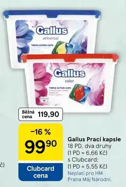Tesco Gallus prací kapsle nabídka