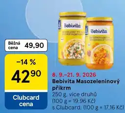 Tesco Bebivita Masozeleninový příkrm nabídka