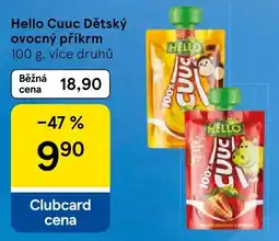 Tesco Hello Cuuc dětský ovocný příkrm nabídka