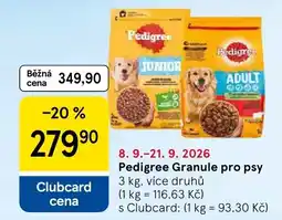 Tesco Pedigree Granule pro psy nabídka