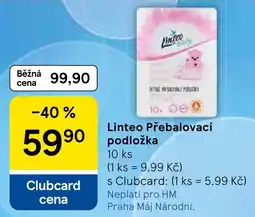 Tesco Linteo přebalovací podložka nabídka