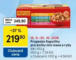 Tesco Propesko kapsičky pro kočky mix masa a ryby nabídka