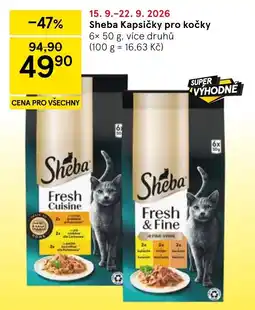 Tesco Sheba kapsičky pro kočky nabídka