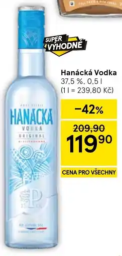 Tesco Hanacka Vodka nabídka