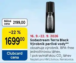 Tesco Sodastream Terra Black Výrobník perlivé vody nabídka