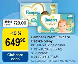 Tesco Pampers Dětské pleny nabídka