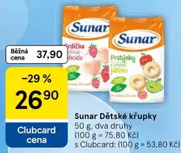 Tesco Sunar Dětské křupky nabídka
