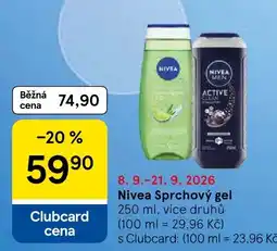 Tesco Nivea sprchový gel nabídka