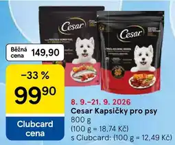 Tesco Cesar kapsičky pro psy nabídka