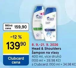 Tesco Head & Shoulders Šampon na vlasy nabídka