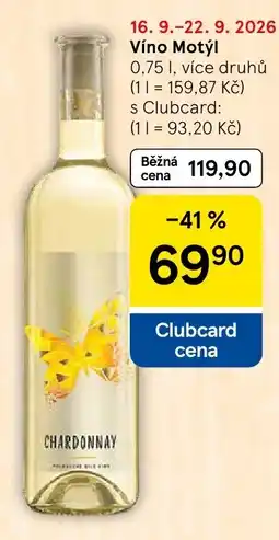 Tesco Motýl Chardonnay nabídka