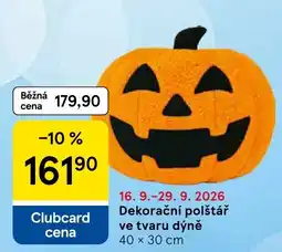 Tesco Dekorační polštář ve tvaru dýně nabídka