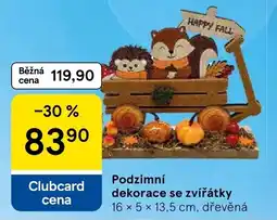 Tesco Podzimní dekorace se zvířátky nabídka