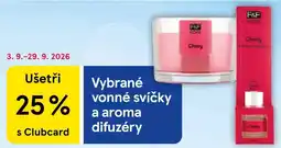 Tesco F&F Home vybrané vonné svíčky a aroma difuzéry nabídka