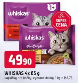 Trefa Whiskas kapsičky pro kočky, vybrané druhy nabídka
