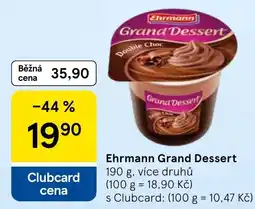 Tesco Ehrmann grand dessert nabídka