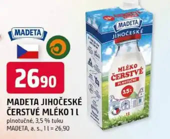 Trefa Madeta jihočeské čerstvé mléko nabídka