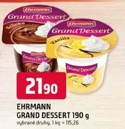 Trefa Ehrmann grand dessert nabídka