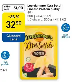 Tesco Leerdammer Xtra Sottili Finesse Protein plátky nabídka