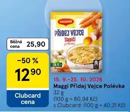 Tesco Maggi přidej vejce slepičí polévka nabídka