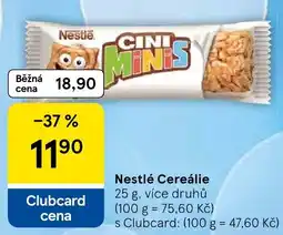 Tesco Nestlé Cereálie nabídka