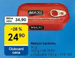 Tesco Nekton Sardinky nabídka